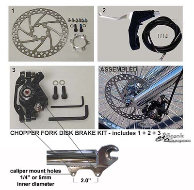 Chopper brake disc kit