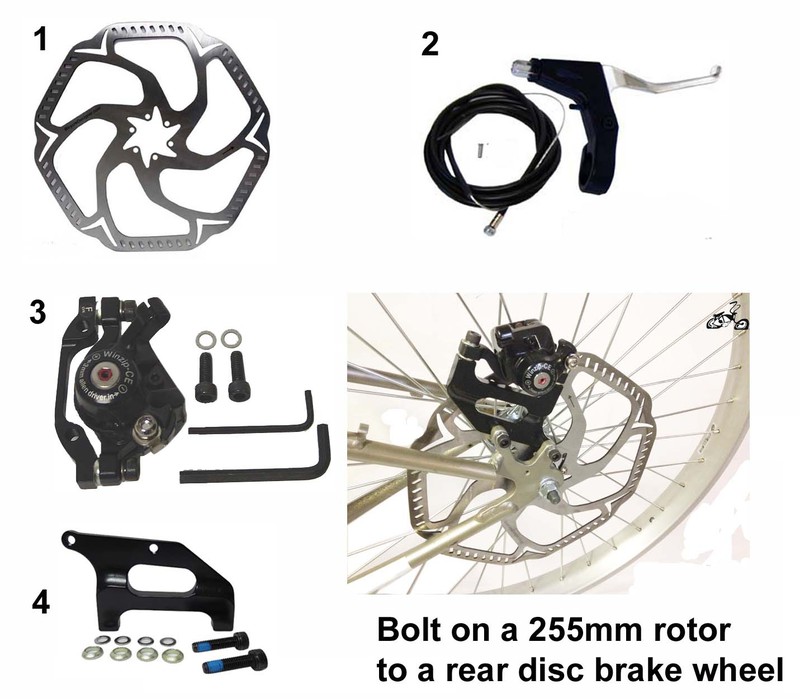 motorized bicycle disc brake kit