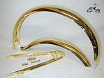 20" Bicycle Fenders - Ducktail Gold
