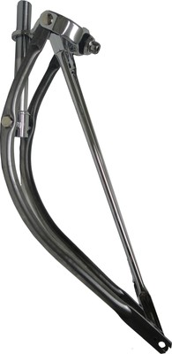 26" Bent Springer Fork - Raw Metal Legs With Chrome Parts