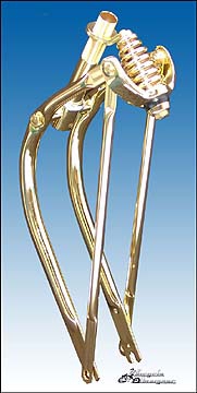 20" Bent Springer Fork - GOLD