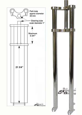 29" Chopper Fork 1" Threadless