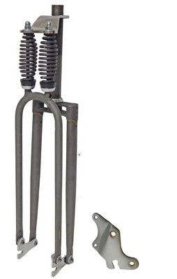Cuda Double Springer Fork - RAW METAL