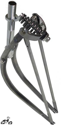 26" Bent Springer Fork Heavy Duty - RAW METAL
