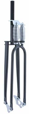 Square Top Dual Springer Fork 1" Threaded Black