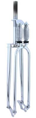 Square Top Dual Springer Fork 1" Threaded Chrome