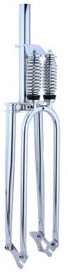 Square Top Dual Springer Fork 1 1/8" Threadless Chrome