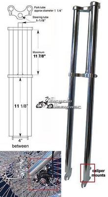 24" chopper Fork 1 1/8" Threadless