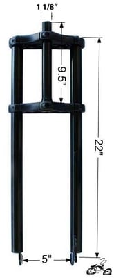 26"x4" Fat Tire Extra Wide Chopper Fork BLACK 1 1/8"