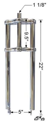 26"x4" Fat Tire Extra Wide Chopper Fork Chrome 1 1/8"