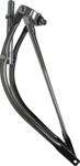26" Bent Springer Fork - Raw Metal Legs With Chrome Parts