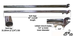 42" Chopper Fork Legs with Caliper Mounts - CHROME