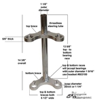 1 1/8" Chopper Fork Triple Tree - Threadless