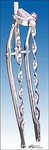 26" Straight Twist Springer Fork Heavy Duty - CHROME
