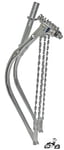 26" Bent Double Twist Springer Fork Heavy Duty - CHROME
