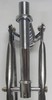 26" Bent Springer Fork - Raw Metal Legs With Chrome Parts