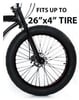 26"x4" Fat Tire Extra Wide Chopper Fork Chrome 1 1/8"