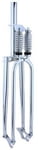 Square Top Dual Springer Fork 1 1/8" Threadless Chrome