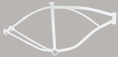 26" Cruiser Bicycle Frame White
