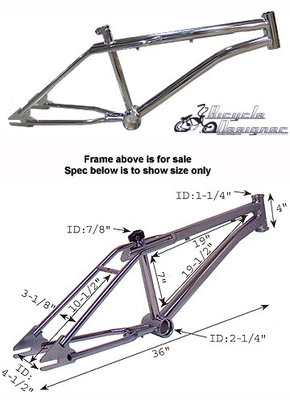 20" BMX - rear wheel up to 20"x3" tire ok