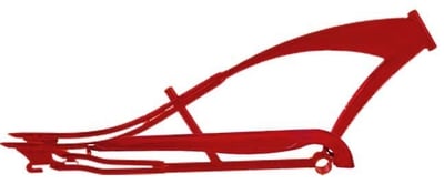 Stretch Cruiser Frame and Chain Guard RED