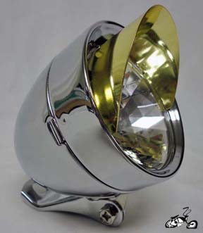 Bullet Light CHROME / GOLD VISOR