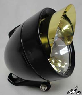 LED Bullet Light BLACK / GOLD VISOR