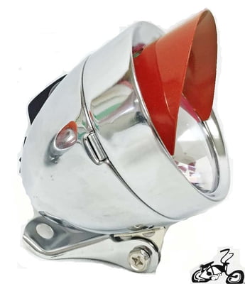 Bullet Light CHROME RED SPARKLE VISOR