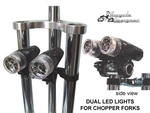 Dual LED Chopper Bullet Light Kit BLACK