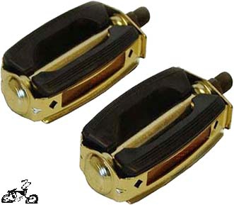1/2" Krate Bicycle Pedals BLACK/GOLD (pair)