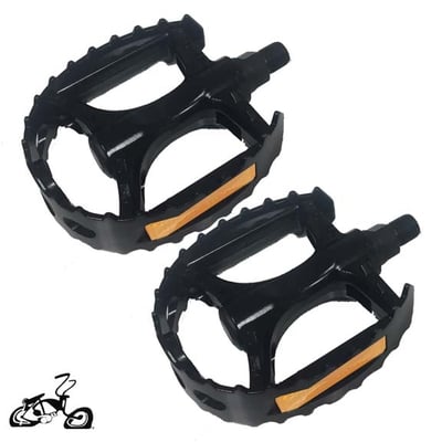 1/2" Cruiser Grip Pedals ALL BLACK (pair)