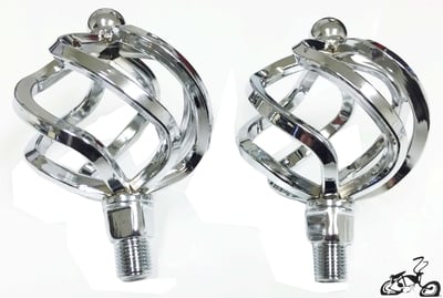 1/2" Show Bike Birdcage Pedals CHROME (pair)