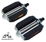 9/16" Rubber Beach Cruiser Pedals BLACK (pair)