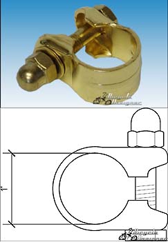 22.2mm Bicycle Seat Post Clamp GOLD