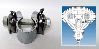 Bicycle Rail Clamp Adapter CHROME
