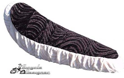 20" Bicycle Banana Seat Veloure 2-Tone BLACK/WHITE