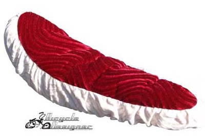 20" Bicycle Banana Seat Veloure 2-Tone RED/WHITE