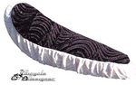 20" Bicycle Banana Seat Veloure 2-Tone BLACK/WHITE