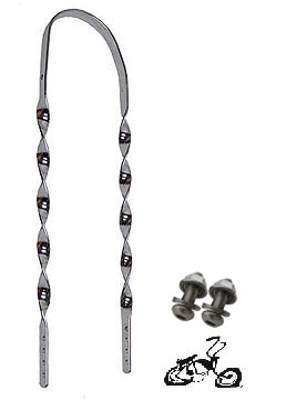 Lowrider Sissybar Flat Twist - CHROME