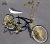 Lowrider Sissybar Bent Flat Twist - GOLD