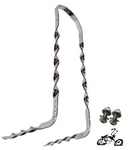 Lowrider Sissybar Bent Flat Twist - CHROME
