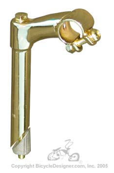 Bicycle Stem 22.2mm (7/8") x 1" (25.4mm) GOLD