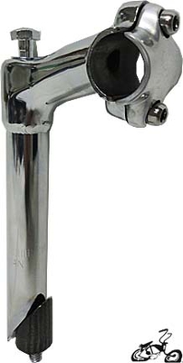 Bicycle Stem 22.2mm (7/8") x 1" (25.4mm) For Twist Handlebar CHROME