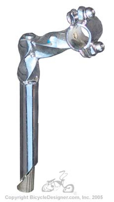 Lowrider Stem 22.2mm (7/8") x 1" (25.4mm) Twisted CHROME