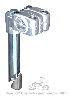 Bicycle Stem 21.1mm x 22.2mm (7/8") 4-bolt CHROME