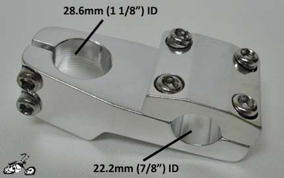 Chopper Bicycle Stem for 7/8" handlebar x 1 1/8" steering tube