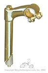 Bicycle Stem 22.2mm (7/8") x 1" (25.4mm) GOLD