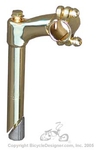 Bicycle Stem 22.2mm (7/8") x 1" (25.4mm) for twist handlebar GOLD