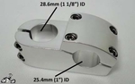 Chopper Bicycle Stem for 1" handlebar x 1 1/8" steering tube - CHROME