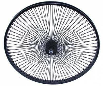 26" 144 Spoke Front Wheel BLACK